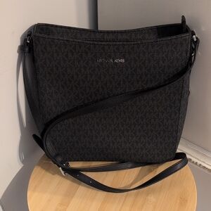 Michael Kors Dark Gray Monogram Shoulder Bag